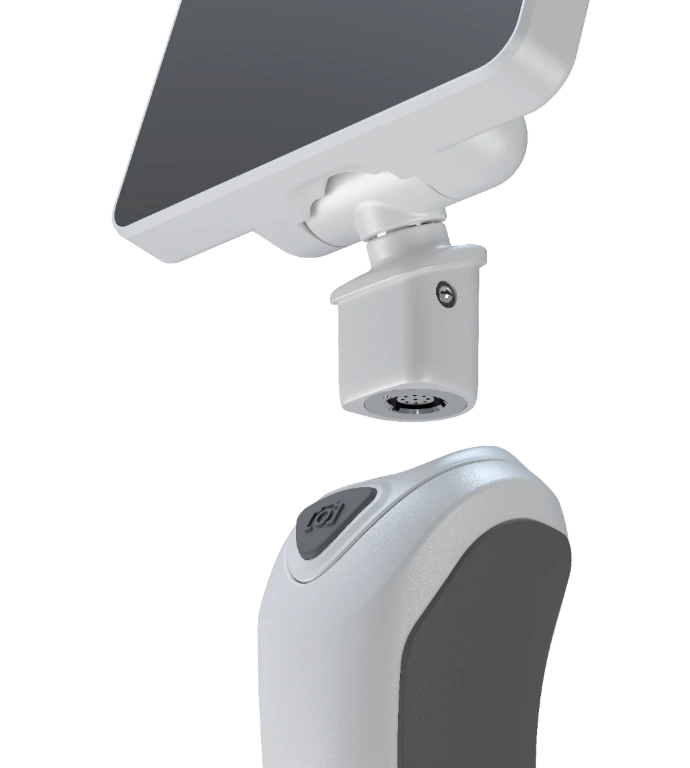 Vidéo-laryngoscope série VX - Moniteur et poignée séparés focus par le bas
